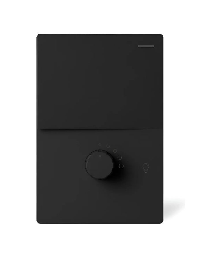 Llave combinación + dimmer LED Macroled Milan negro